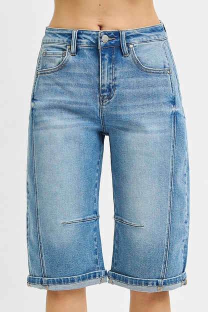 Barrel cuffed shorts
