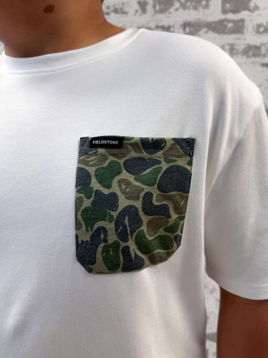 Solid Tee with Backwoods Camo