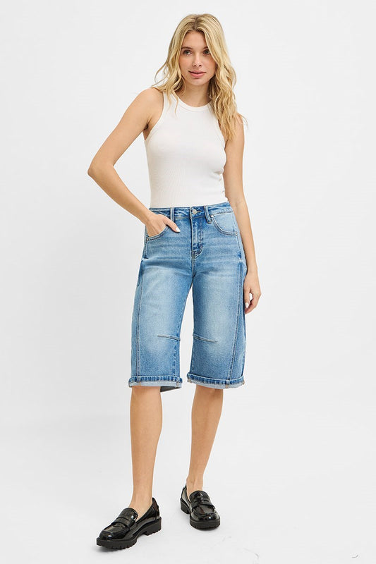 Barrel cuffed shorts